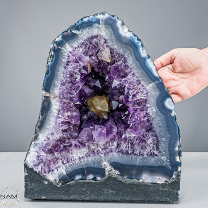 Amethyst-Druse mit Calcit – Ein Meisterwerk der Natur aus Uruguay – 15462,33g