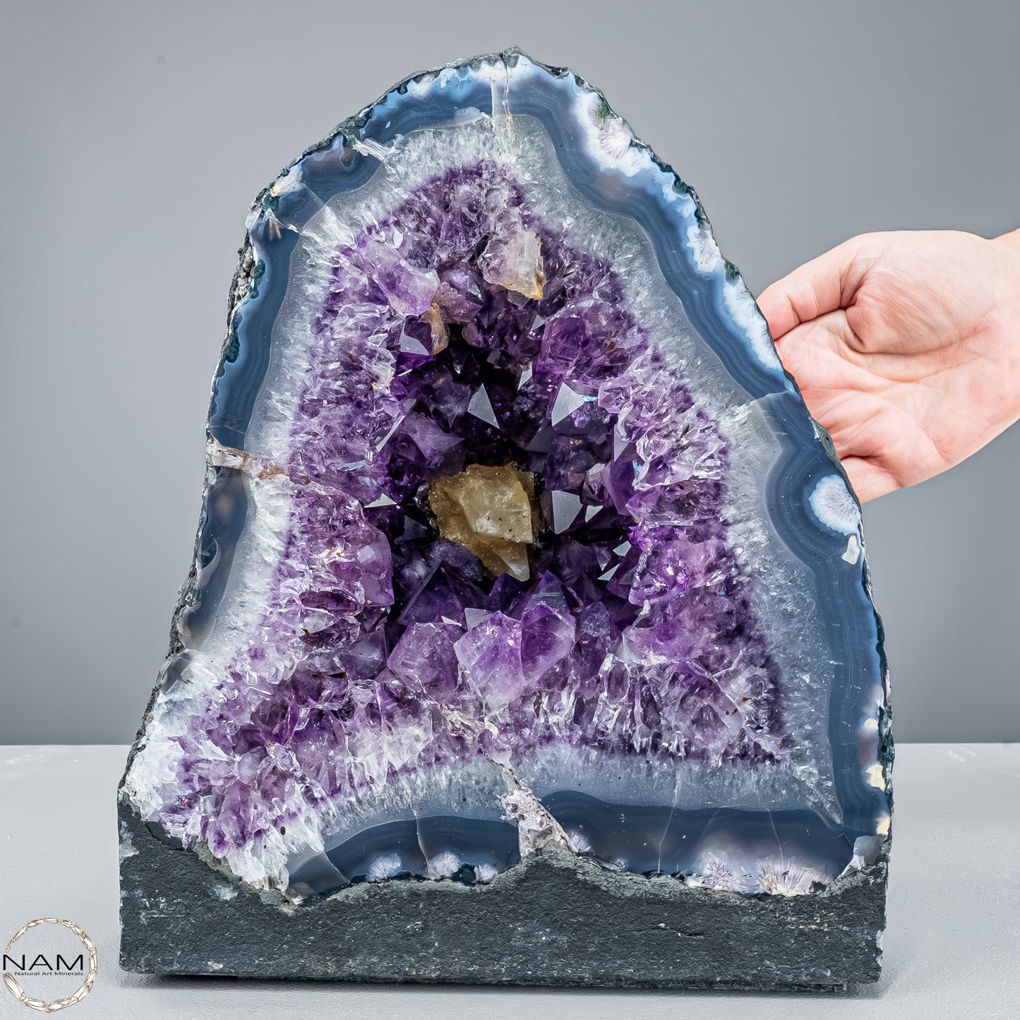 Amethyst-Druse mit Calcit – Ein Meisterwerk der Natur aus Uruguay – 15462,33g