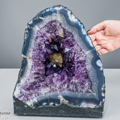 Amethyst-Druse mit Calcit – Ein Meisterwerk der Natur aus Uruguay – 15462,33g