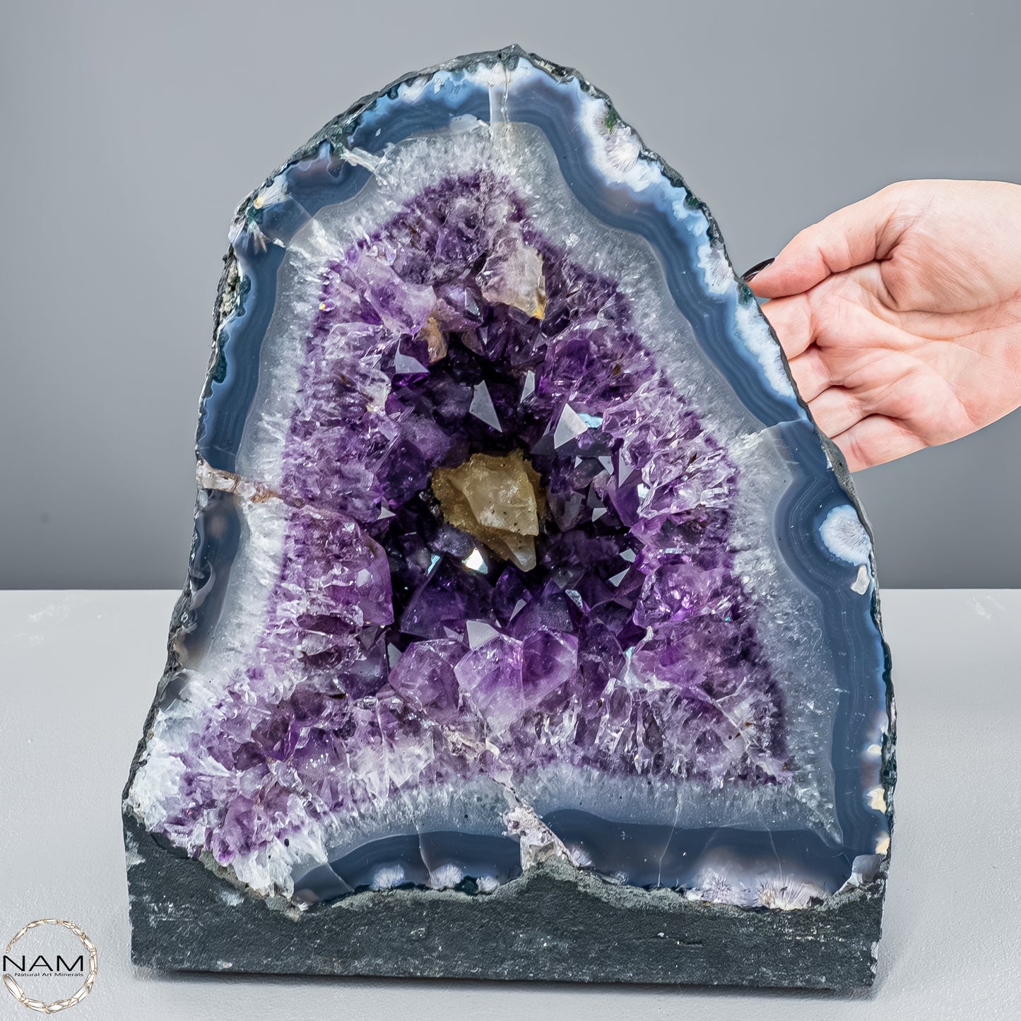 Amethyst-Druse mit Calcit – Ein Meisterwerk der Natur aus Uruguay – 15462,33g