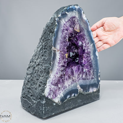 Amethyst-Druse mit Calcit – Ein Meisterwerk der Natur aus Uruguay – 15462,33g