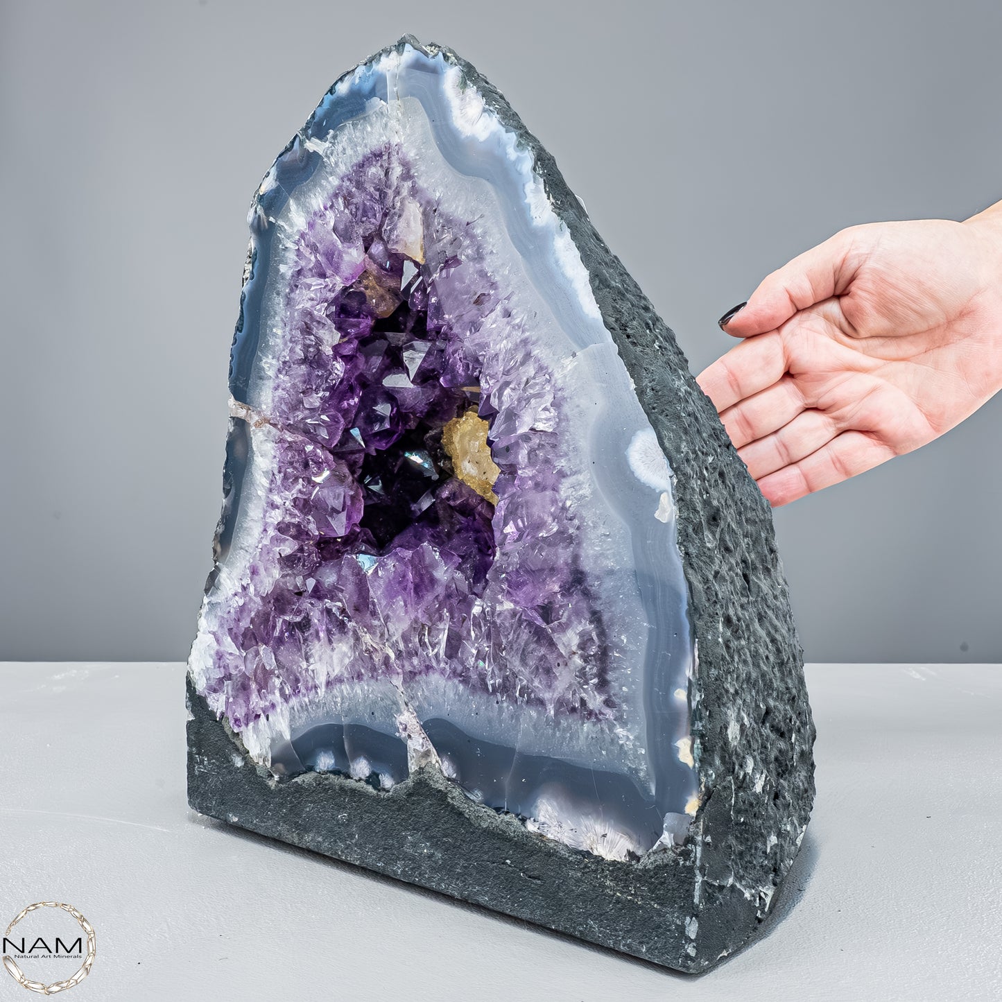 Amethyst-Druse mit Calcit – Ein Meisterwerk der Natur aus Uruguay – 15462,33g
