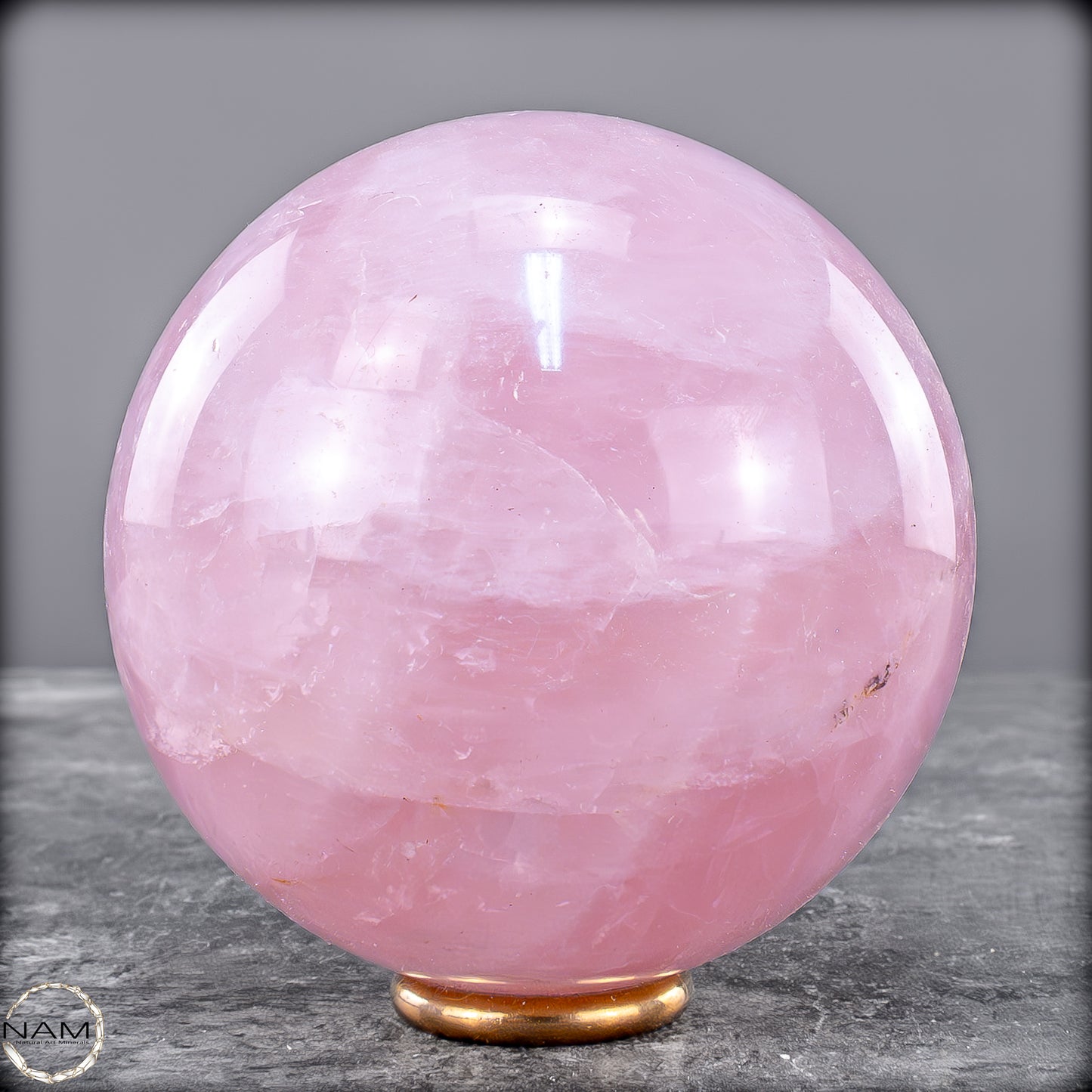 Natürliche Rosenquarz Kristall-Kugel aus Brasilien - 726,51 g