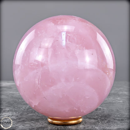 Natürliche Rosenquarz Kristall-Kugel aus Brasilien - 726,51 g