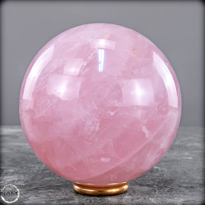 Natürliche Rosenquarz Kristall-Kugel aus Brasilien - 726,51 g