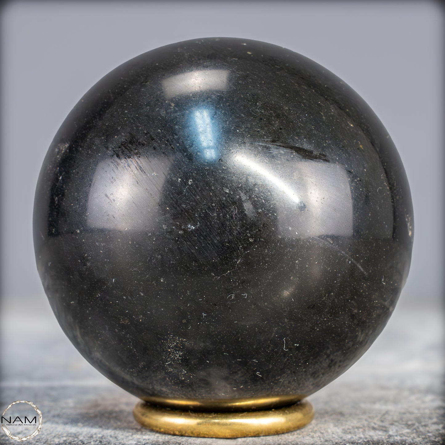 Schwarze Tourmalin-Kristall Kugel aus Brasilien - 899,05g - 83,5mm