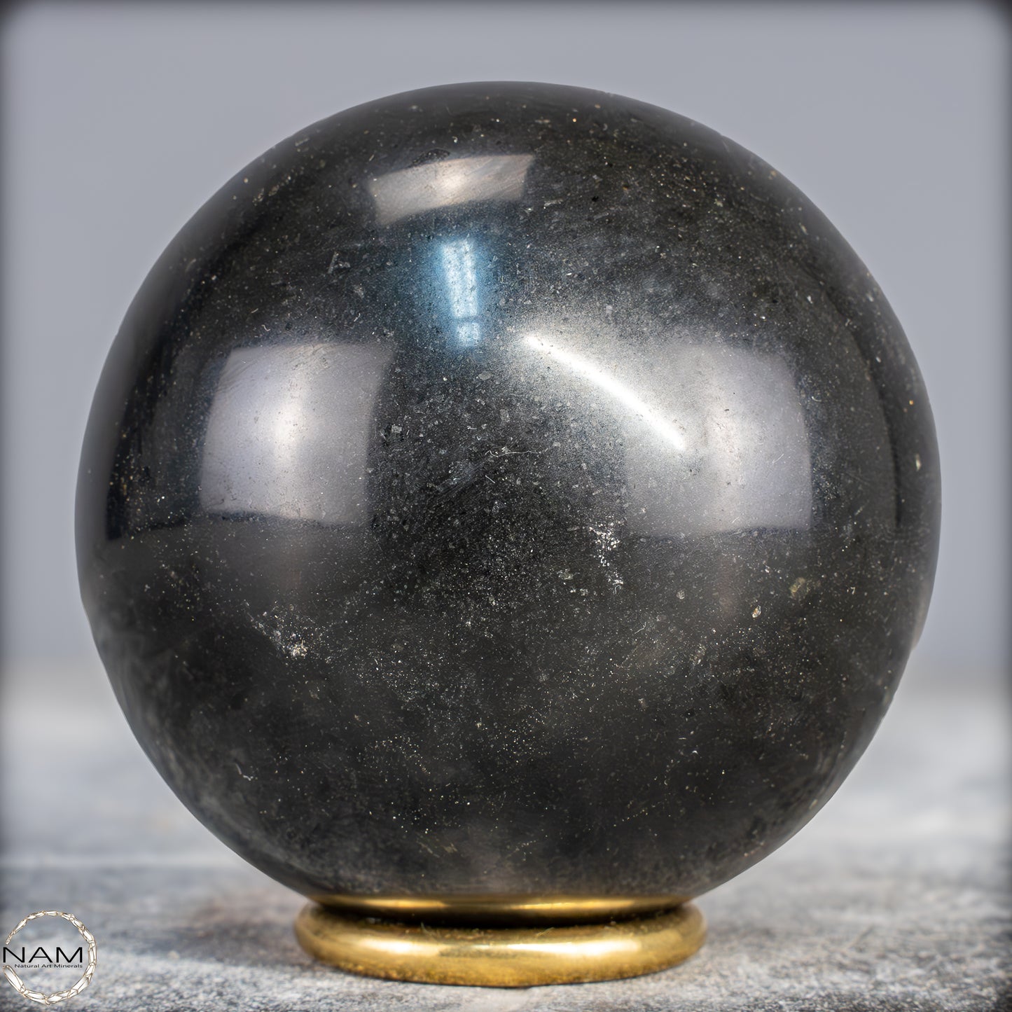 Schwarze Tourmalin-Kristall Kugel aus Brasilien - 899,05g - 83,5mm