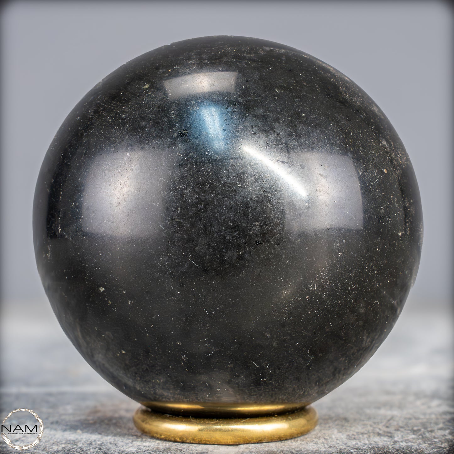Schwarze Tourmalin-Kristall Kugel aus Brasilien - 899,05g - 83,5mm