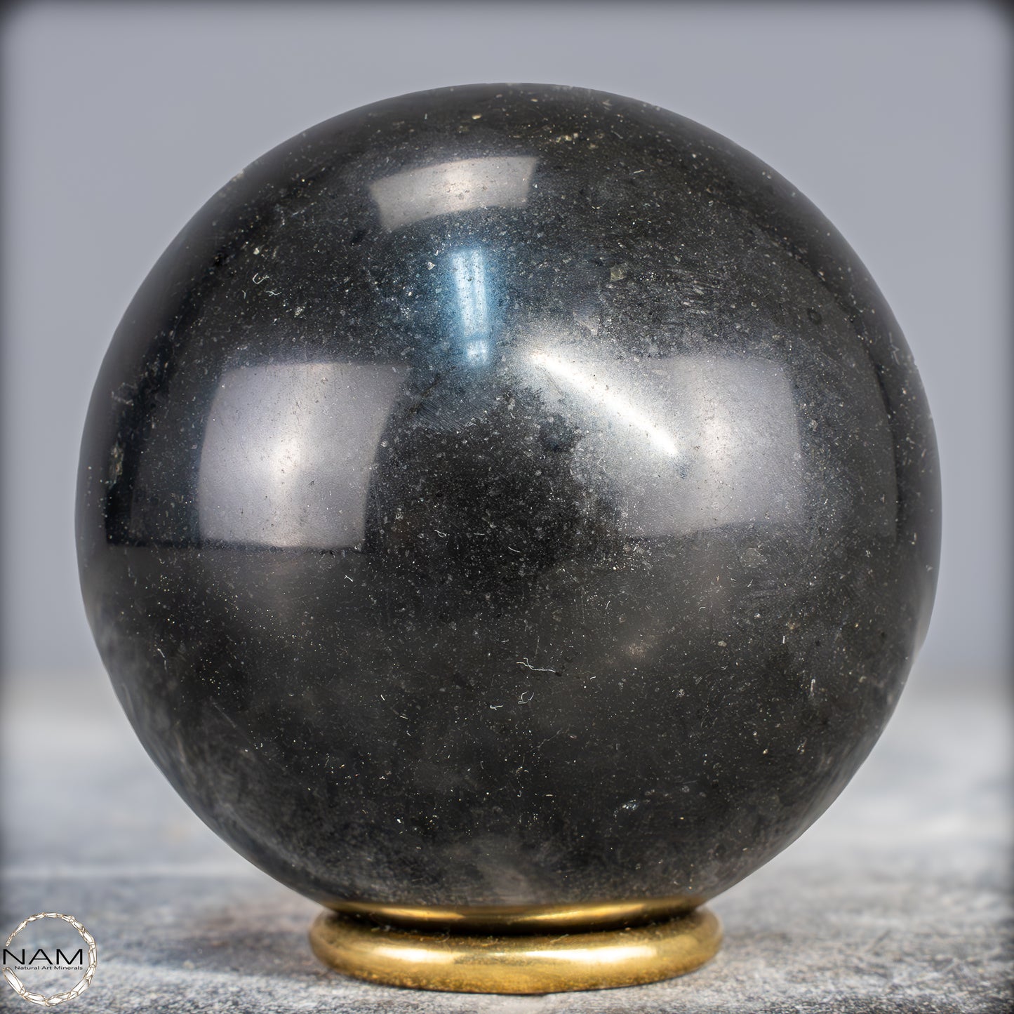 Schwarze Tourmalin-Kristall Kugel aus Brasilien - 899,05g - 83,5mm
