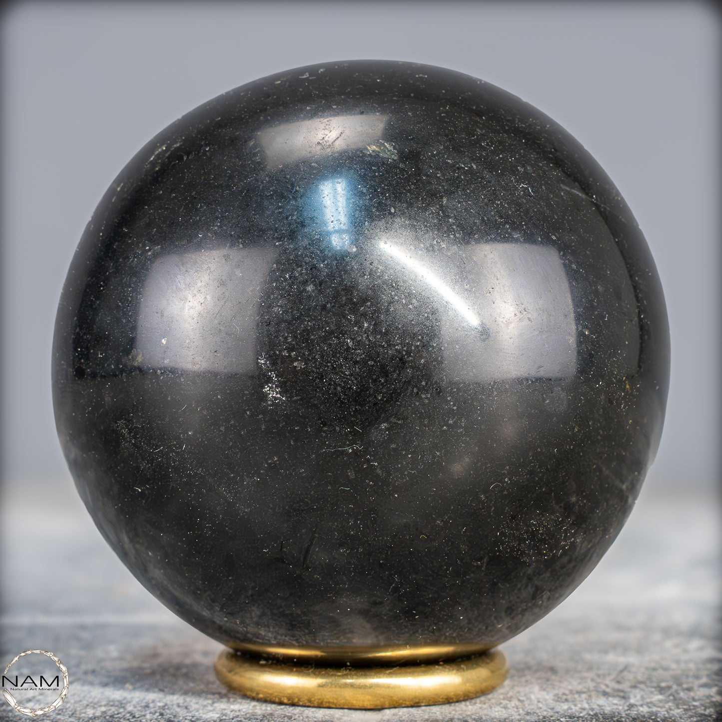 Schwarze Tourmalin-Kristall Kugel aus Brasilien - 899,05g - 83,5mm