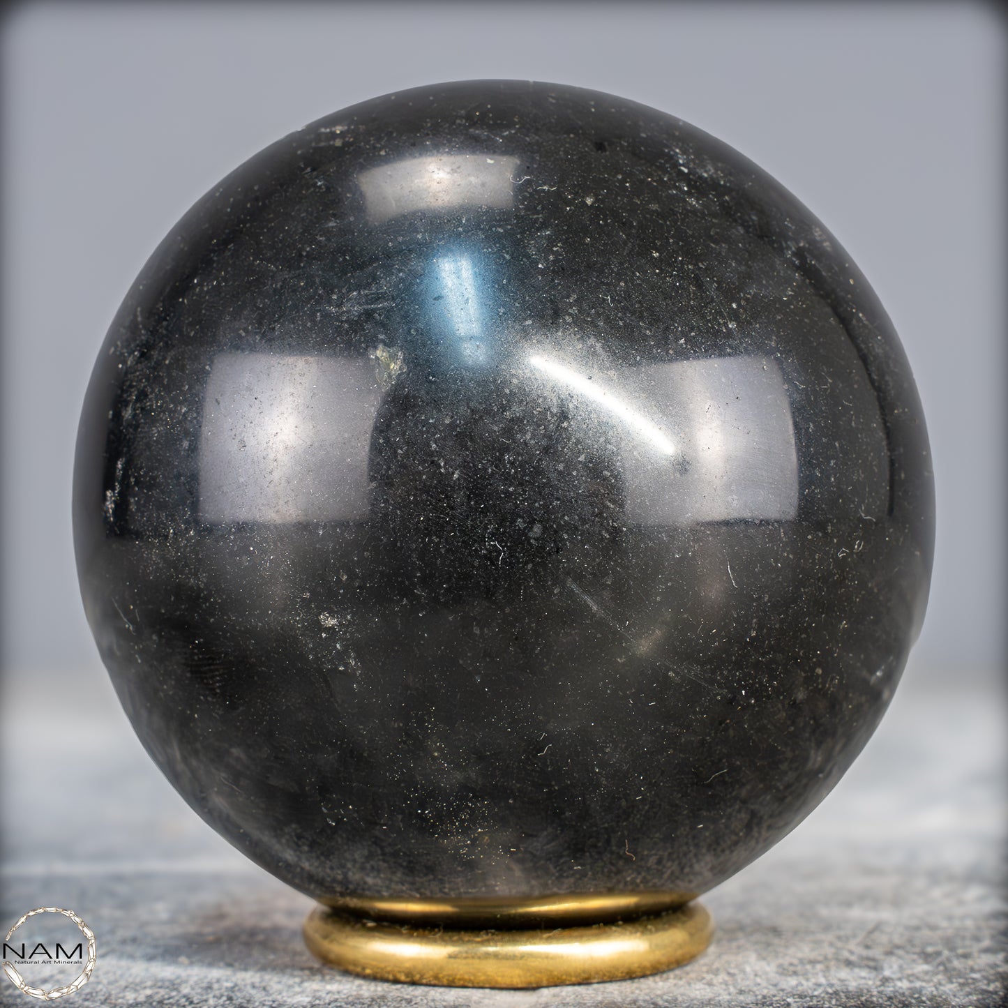 Schwarze Tourmalin-Kristall Kugel aus Brasilien - 899,05g - 83,5mm