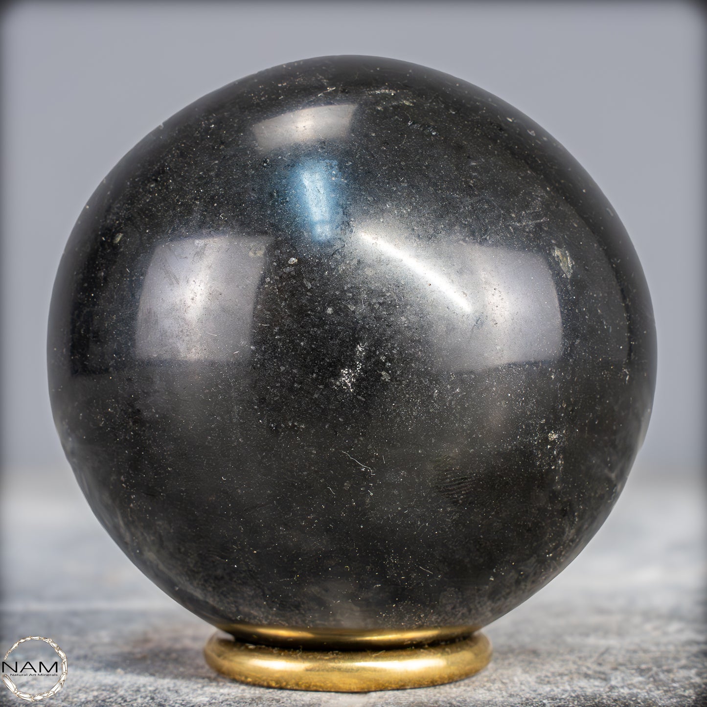 Schwarze Tourmalin-Kristall Kugel aus Brasilien - 899,05g - 83,5mm