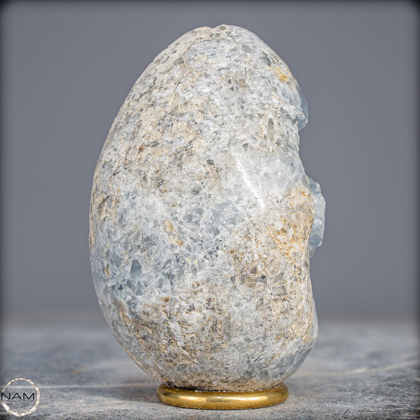 Natürliche Celestit Kristall-Druse als Ei - 1069,23g