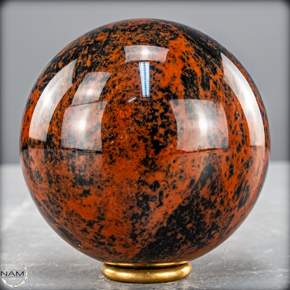 Natürliche Mahagoni-Obsidian Kristall-Kugel - 537,36 g