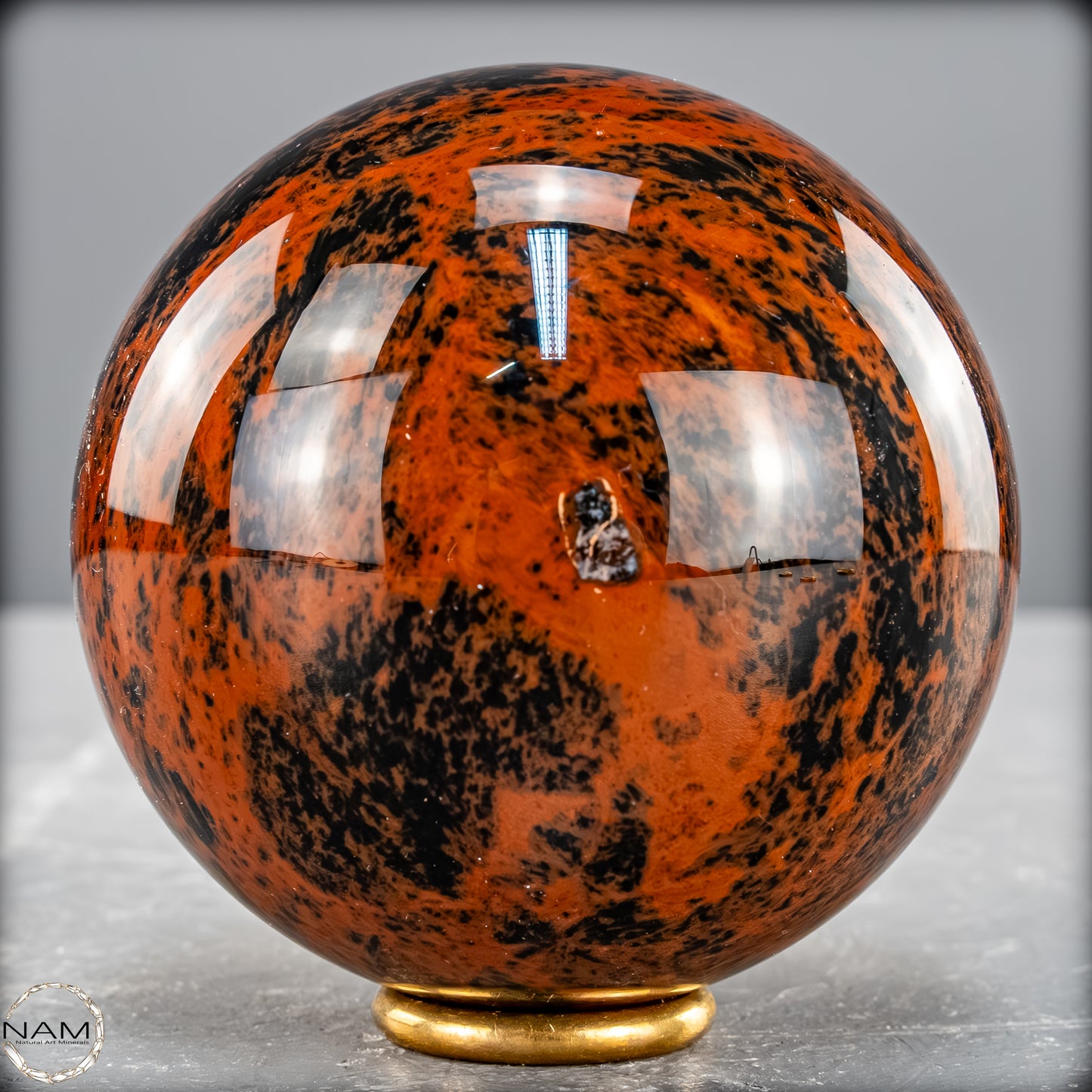 Natürliche Mahagoni-Obsidian Kristall-Kugel - 537,36 g