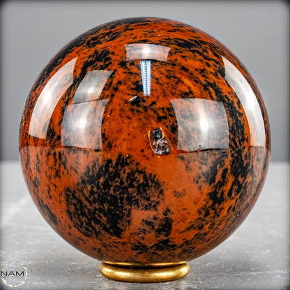 Natürliche Mahagoni-Obsidian Kristall-Kugel - 537,36 g