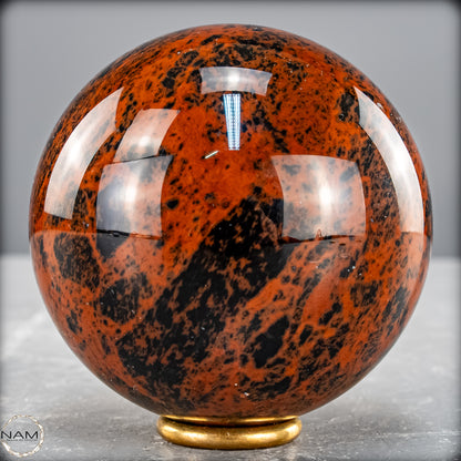Natürliche Mahagoni-Obsidian Kristall-Kugel - 537,36 g