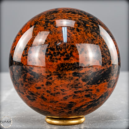 Natürliche Mahagoni-Obsidian Kristall-Kugel - 537,36 g