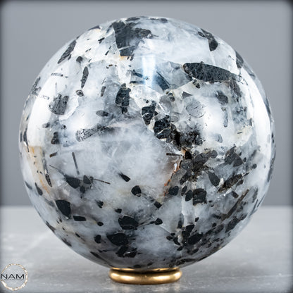 Natürliche Tourmalin & Quarz-Kristall Kugel aus Brasilien - 1232,64 g