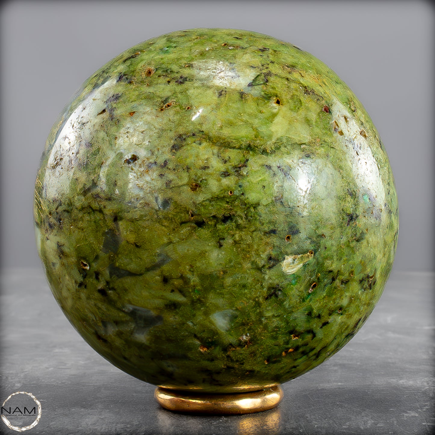 Natürliche Chrysopras-Kristall Kugel - 727,77g