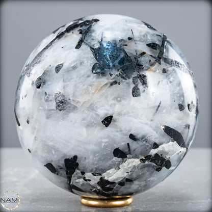 Natürliche Tourmalin & Quarz-Kristall Kugel aus Brasilien - 1232,64 g