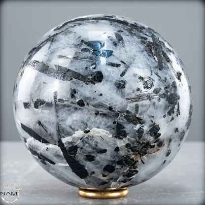 Natürliche Tourmalin & Quarz-Kristall Kugel aus Brasilien - 1232,64 g