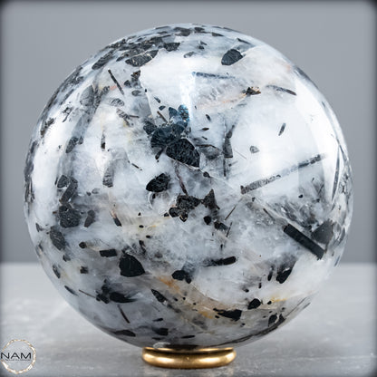 Natürliche Tourmalin & Quarz-Kristall Kugel aus Brasilien - 1232,64 g