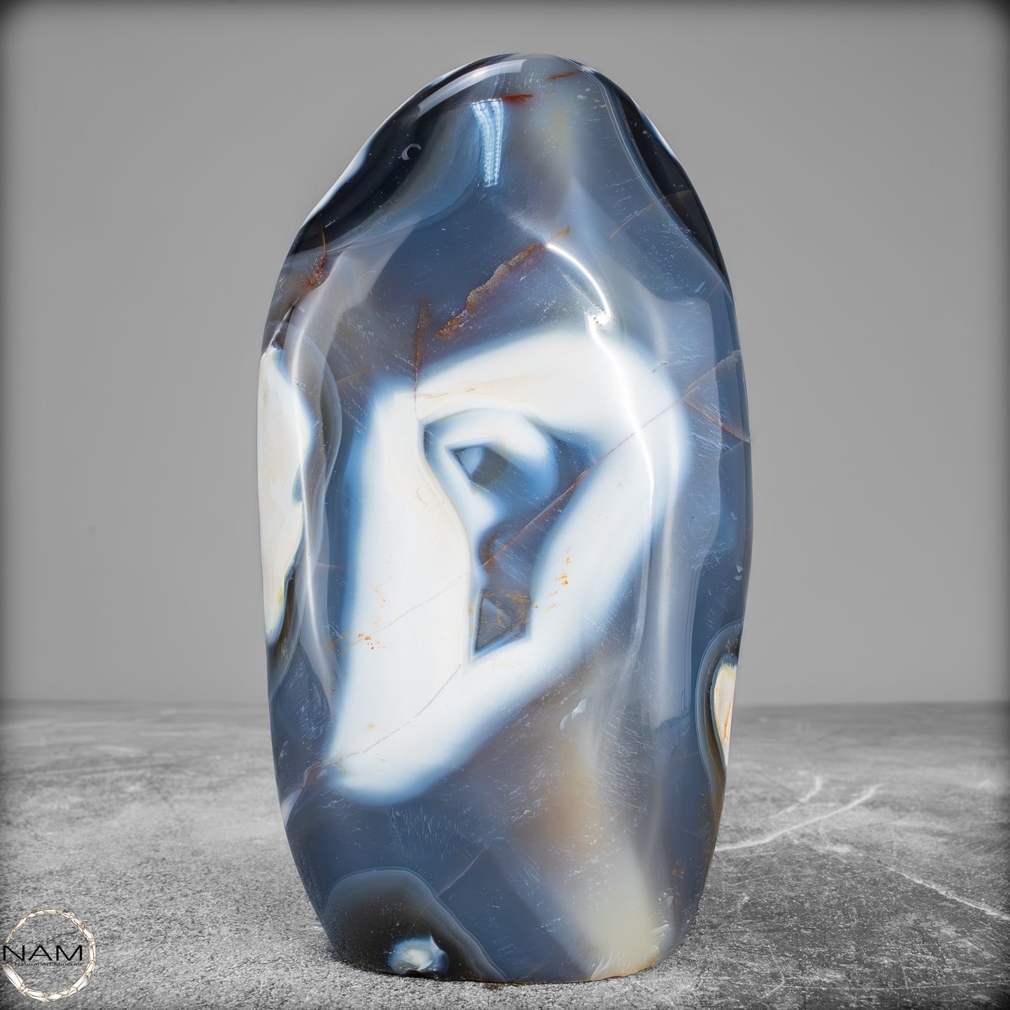 Natürliche Orca-Achat Kristall Freiform aus Brasilien - 850,15 g