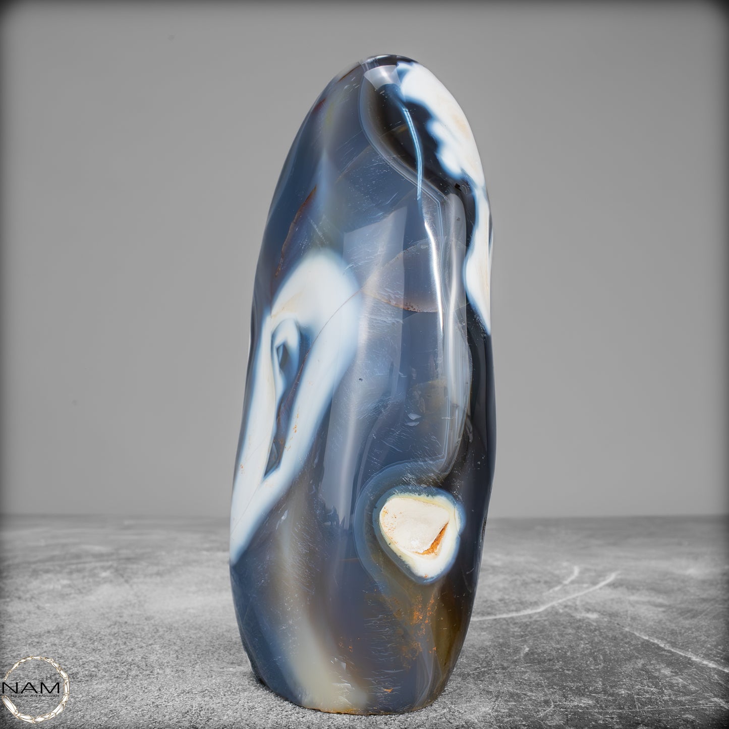 Natürliche Orca-Achat Kristall Freiform aus Brasilien - 850,15 g