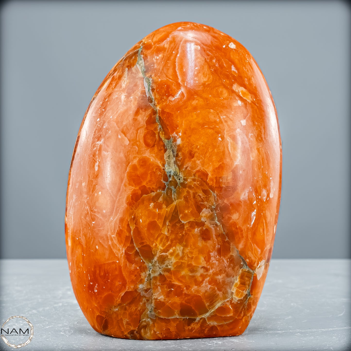 Natürliche Orangencalcit Kristall-Freiform - 828,67 g