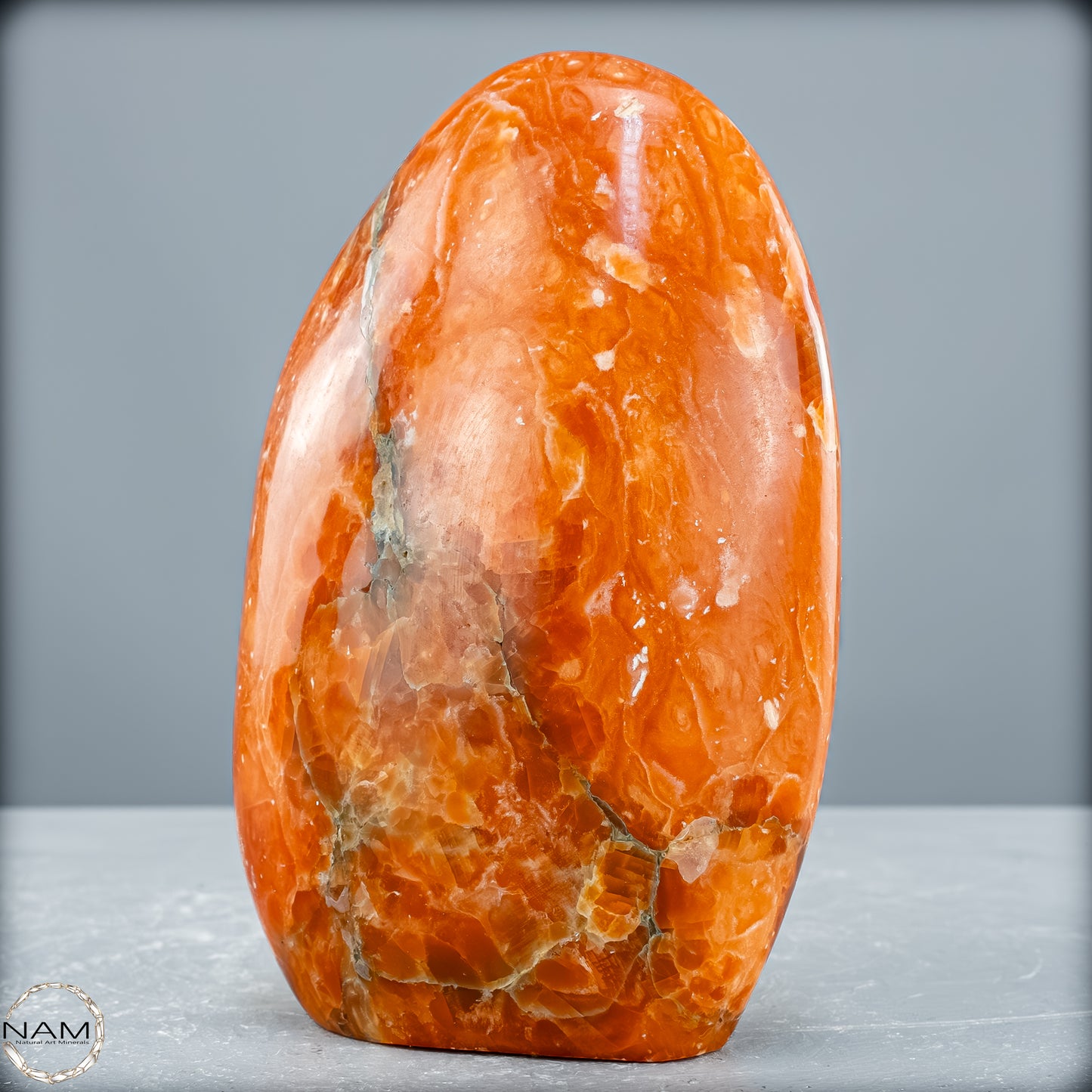 Natürliche Orangencalcit Kristall-Freiform - 828,67 g
