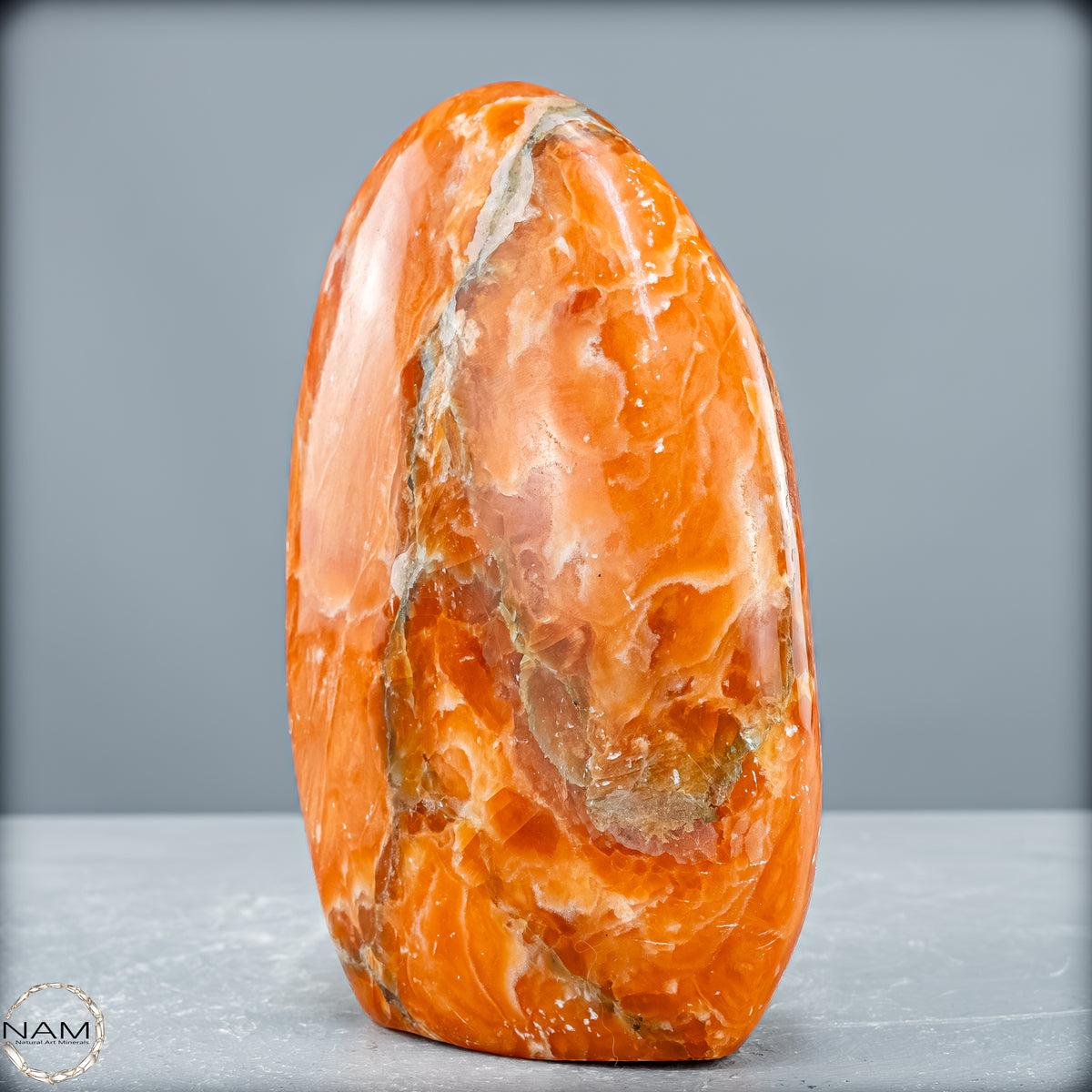 Natürliche Orangencalcit Kristall-Freiform - 828,67 g