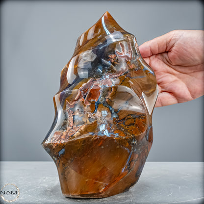 Sehr Große Natürliche Achat-Jaspis und Quarz Kristall-Flamme - 3595,48 g