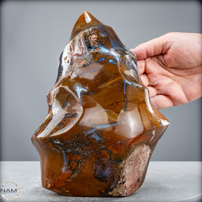 Sehr Große Natürliche Achat-Jaspis und Quarz Kristall-Flamme - 3595,48 g