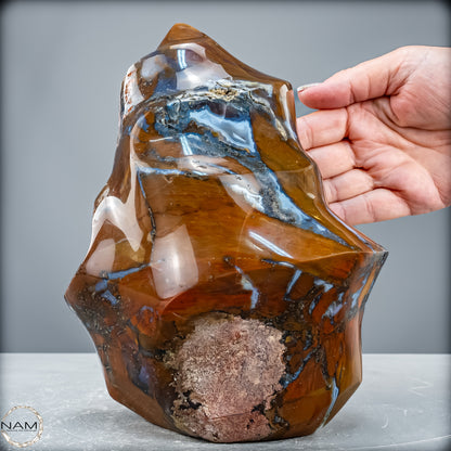 Sehr Große Natürliche Achat-Jaspis und Quarz Kristall-Flamme - 3595,48 g