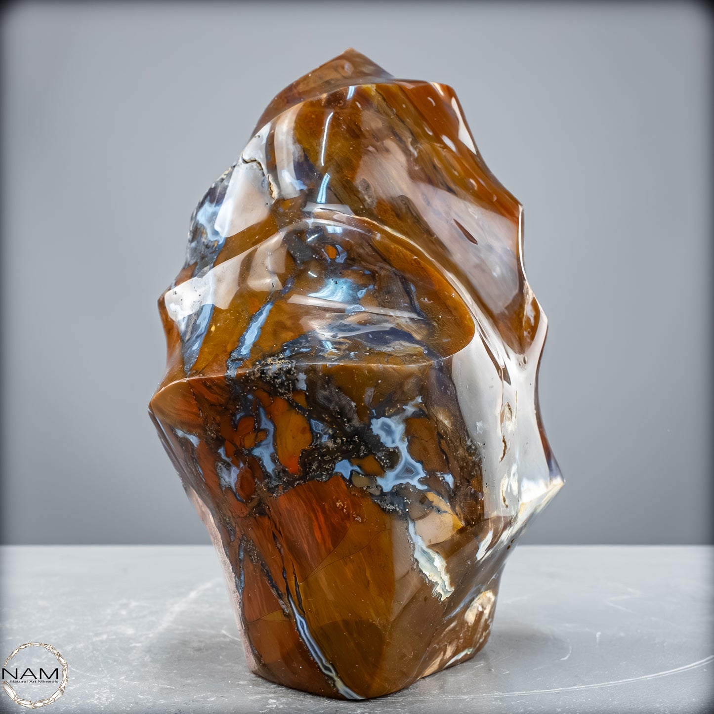 Sehr Große Natürliche Achat-Jaspis und Quarz Kristall-Flamme - 3595,48 g