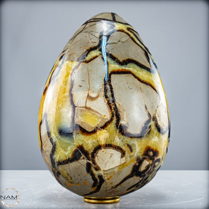 Natürliches Großes Septarien Druse Ei mit Calcit Kristallen - 6536,78 g