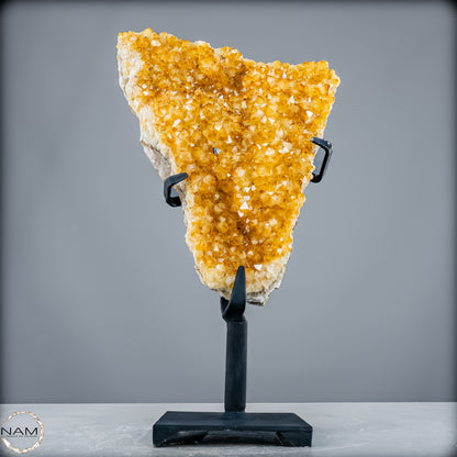 AAA++ Natürliche Citrin-Druse auf Ständer, Brasilien - 4763,41 g