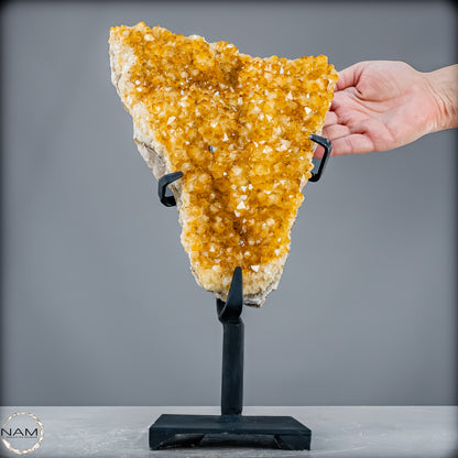 AAA++ Natürliche Citrin-Druse auf Ständer, Brasilien - 4763,41 g