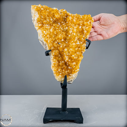 AAA++ Natürliche Citrin-Druse auf Ständer, Brasilien - 4763,41 g