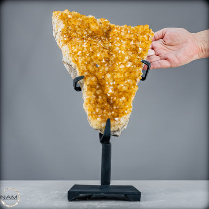 AAA++ Natürliche Citrin-Druse auf Ständer, Brasilien - 4763,41 g