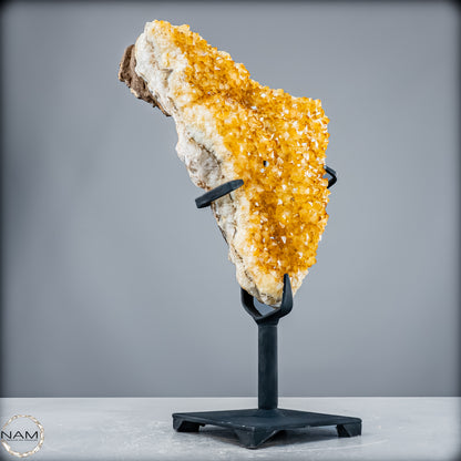 AAA++ Natürliche Citrin-Druse auf Ständer, Brasilien - 4763,41 g