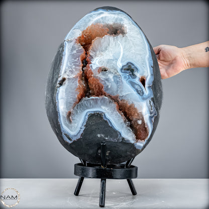 Natürliches Achat-Drusen Ei mit Chalcedon & Hämatit aus Brasilien - 32521,66 g