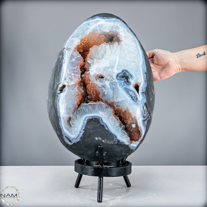 Natürliches Achat-Drusen Ei mit Chalcedon & Hämatit aus Brasilien - 32521,66 g