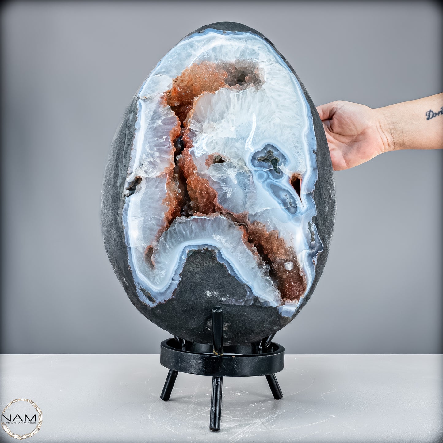 Natürliches Achat-Drusen Ei mit Chalcedon & Hämatit aus Brasilien - 32521,66 g