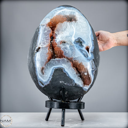 Natürliches Achat-Drusen Ei mit Chalcedon & Hämatit aus Brasilien - 32521,66 g