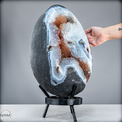 Natürliches Achat-Drusen Ei mit Chalcedon & Hämatit aus Brasilien - 32521,66 g