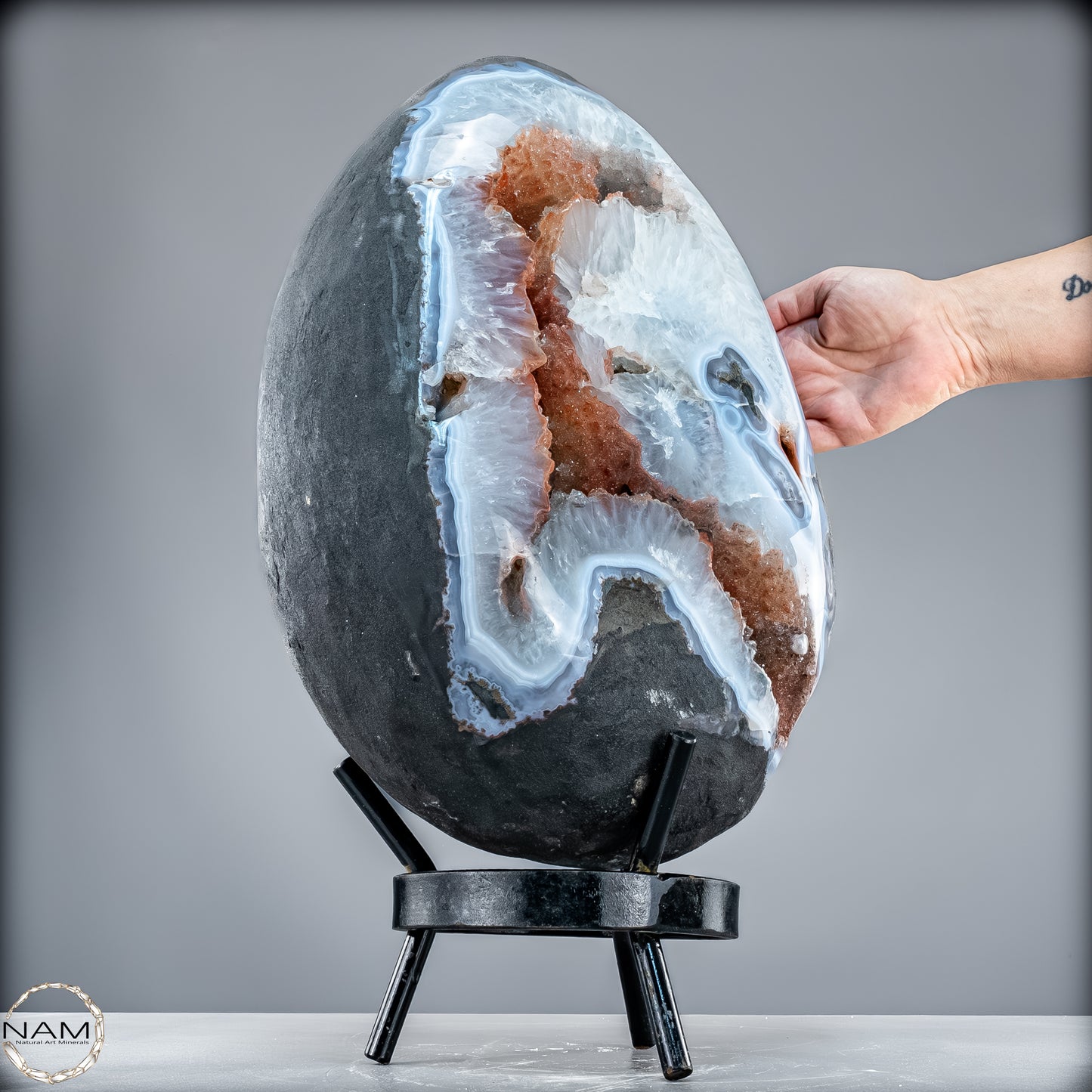 Natürliches Achat-Drusen Ei mit Chalcedon & Hämatit aus Brasilien - 32521,66 g