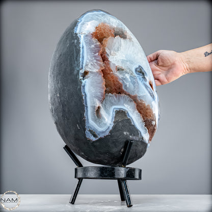 Natürliches Achat-Drusen Ei mit Chalcedon & Hämatit aus Brasilien - 32521,66 g