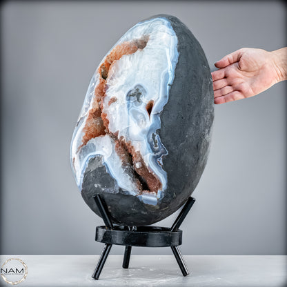 Natürliches Achat-Drusen Ei mit Chalcedon & Hämatit aus Brasilien - 32521,66 g